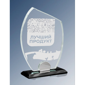 Награда из стекла с лазерной гравировкой 1677-200-ГР0