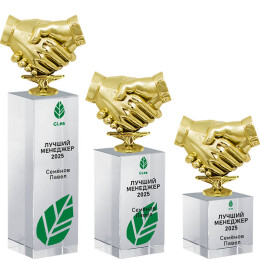 Награда Рукопожатие с цветным нанесением 2196-130-УФ0