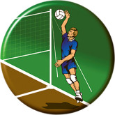 Акриловая эмблема волейбол 1312-025-000